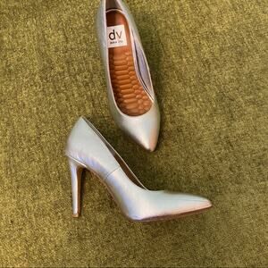 dv Dolce Vita Silver Stiletto Pumps, Size 6